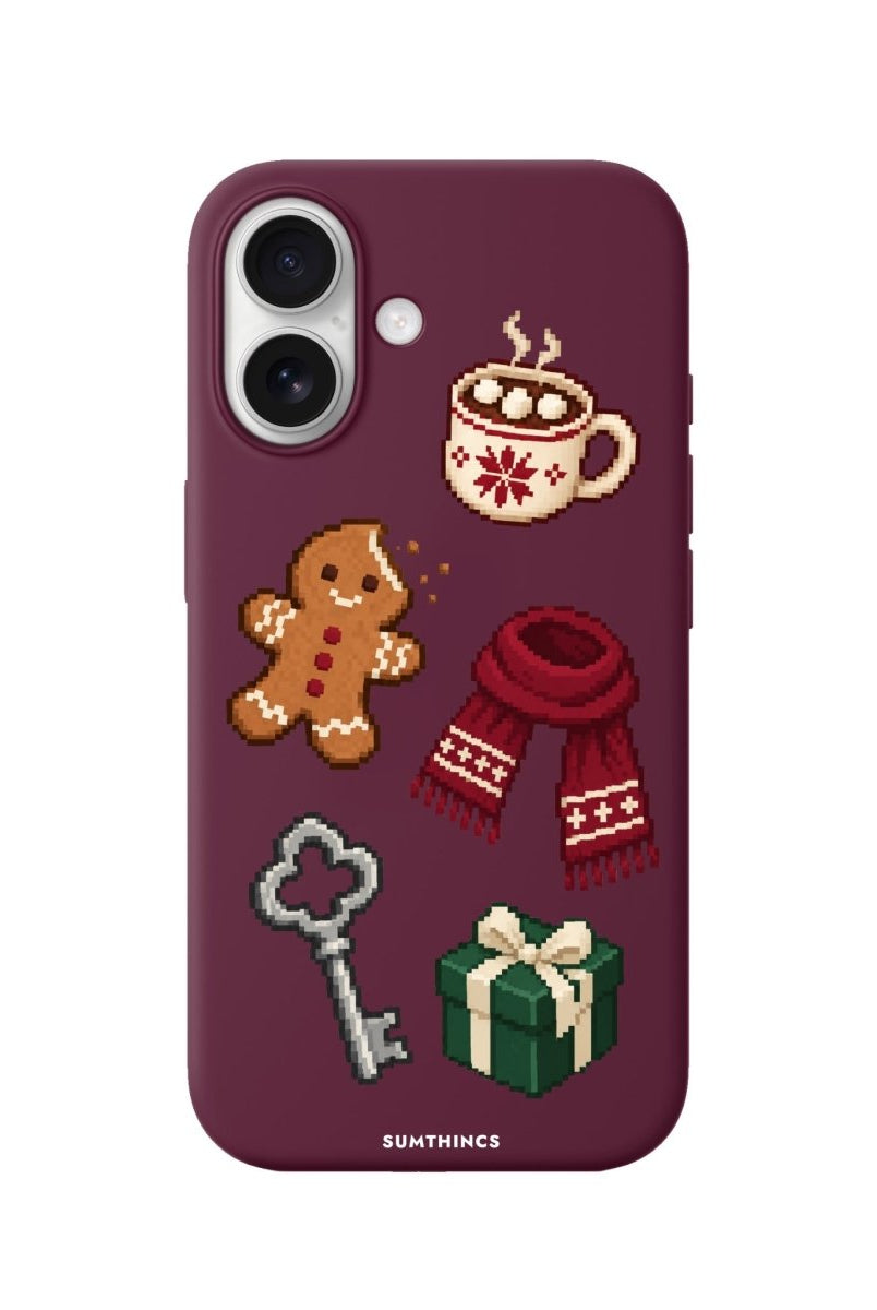 iPhone Holiday Side Quest Premium Telefon Kılıfı Bordo - Sumthincs