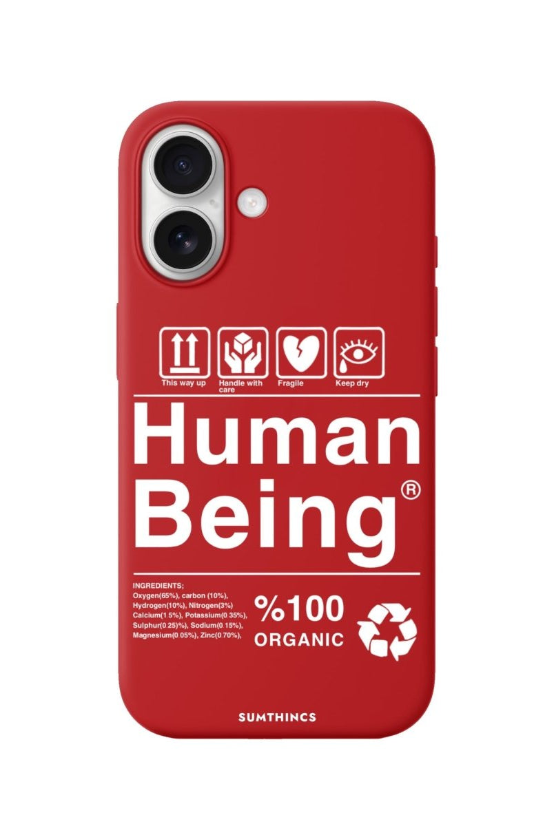 iPhone Human Being Premium Telefon Kılıfı Kırmızı - Sumthincs