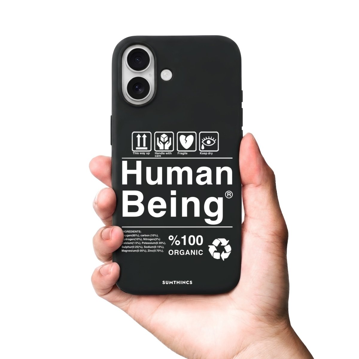 iPhone Human Being Premium Telefon Kılıfı Bordo - Sumthincs