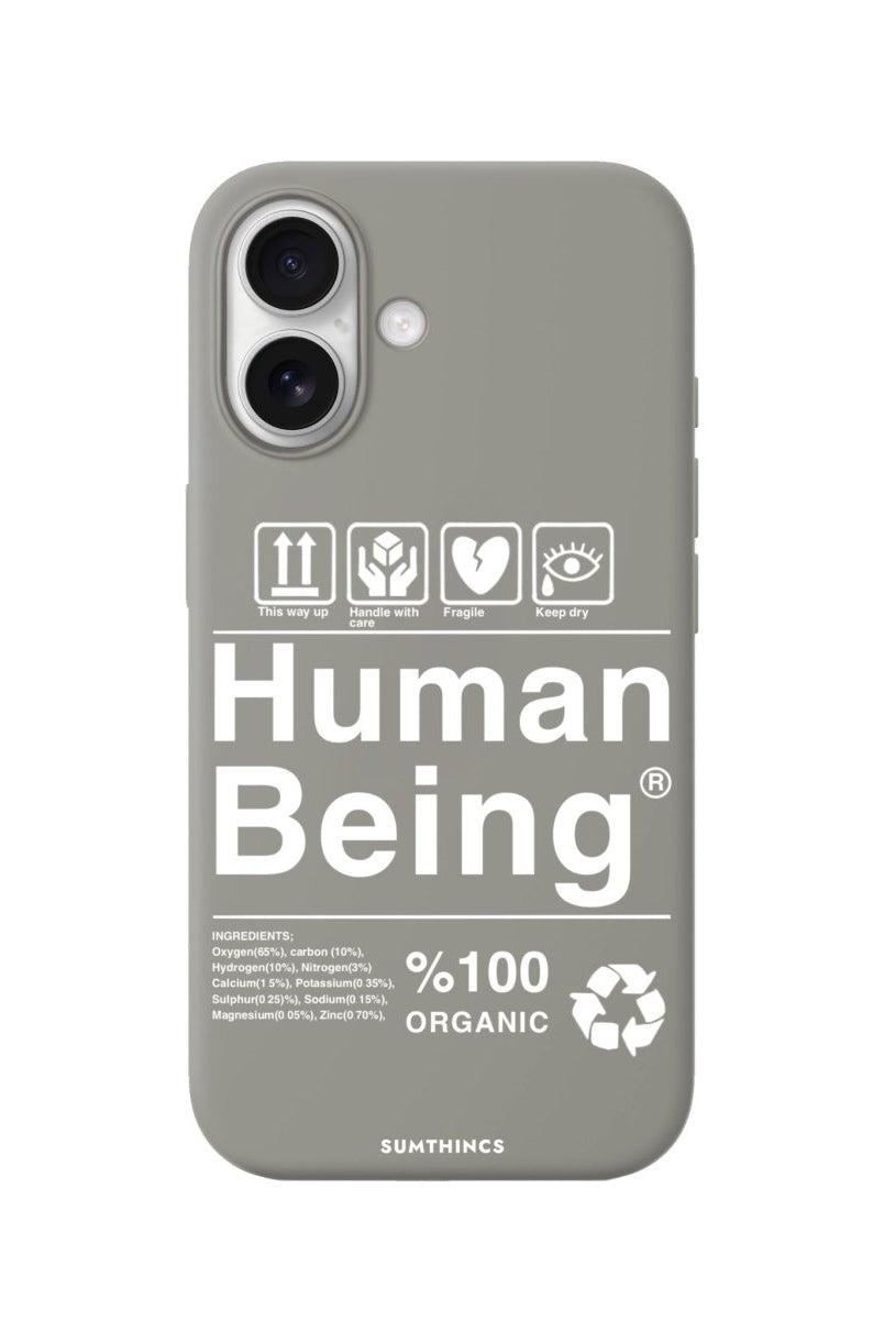 iPhone Human Being Premium Telefon Kılıfı Gri - Sumthincs
