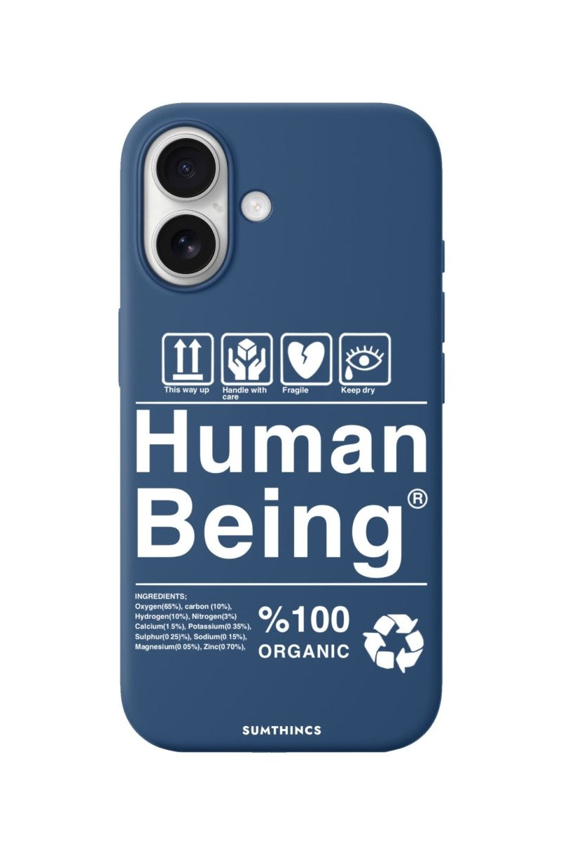 iPhone Human Being Premium Telefon Kılıfı Pasifik Mavi - Sumthincs
