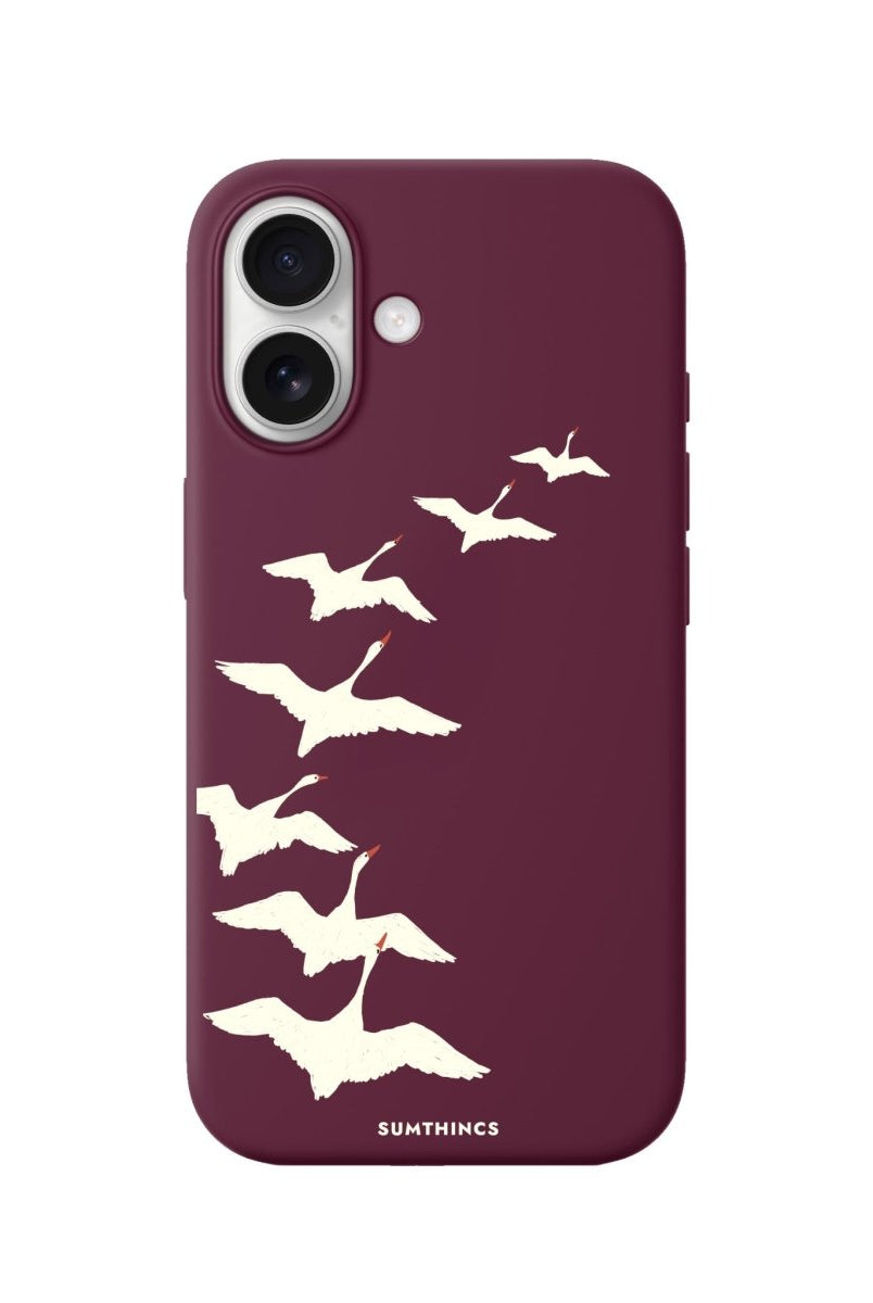 iPhone Journey Premium Telefon Kılıfı Bordo - Sumthincs