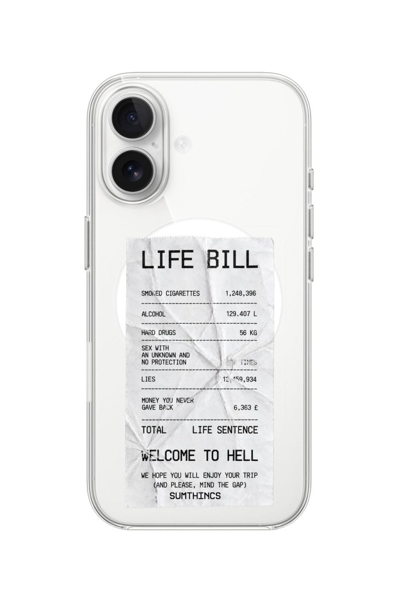 iPhone Life Bill Clear Magsafe Telefon Kılıfı - Sumthincs