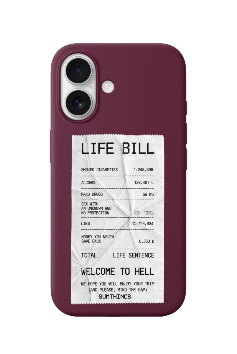 iPhone Life Bill Premium Telefon Kılıfı Bordo - Sumthincs