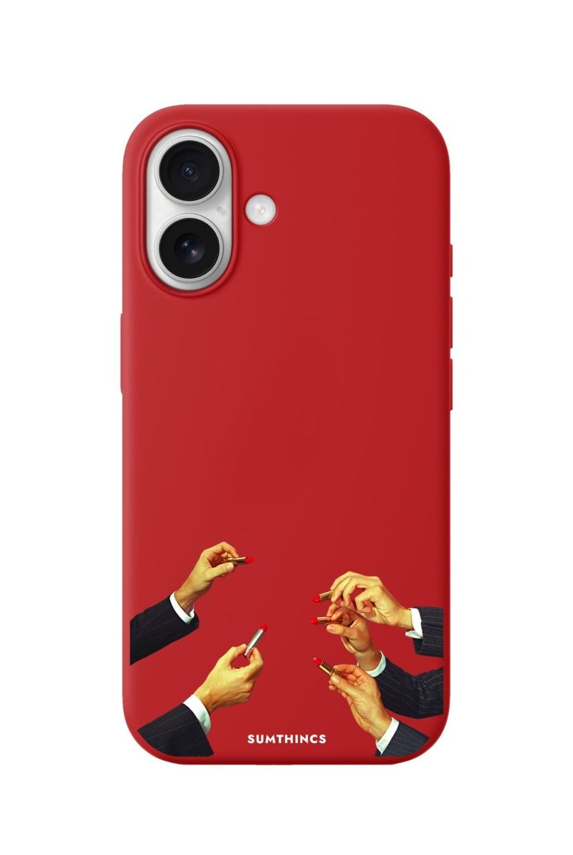 iPhone Lipstick Premium Telefon Kılıfı Kırmızı - Sumthincs