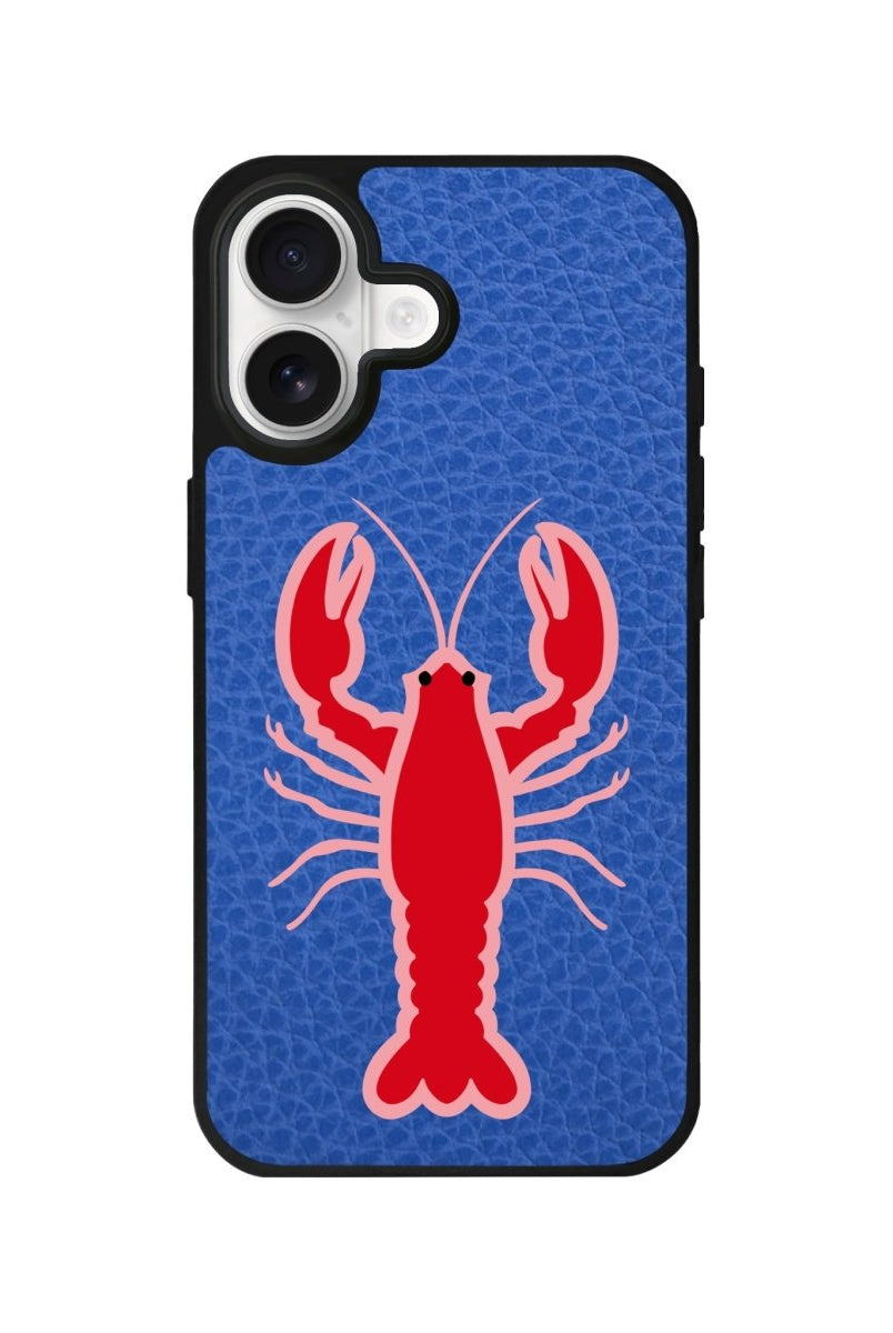 iPhone Lobster Leather Deri Telefon Kılıfı Mavi - Sumthincs