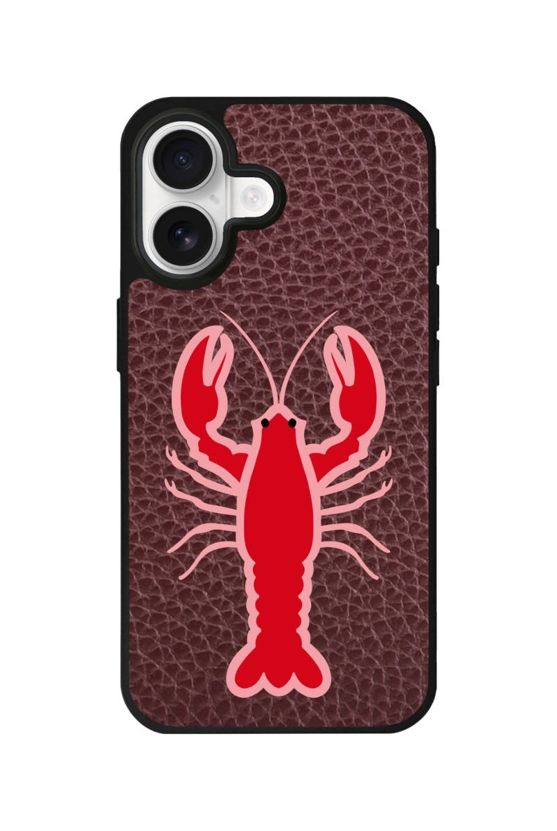 iPhone Lobster Leather Deri Telefon Kılıfı Bordo - Sumthincs