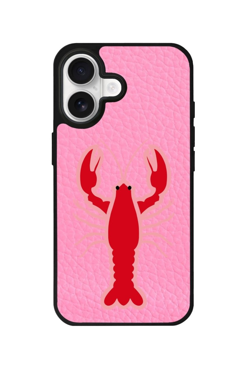 iPhone Lobster Leather Deri Telefon Kılıfı Pembe - Sumthincs