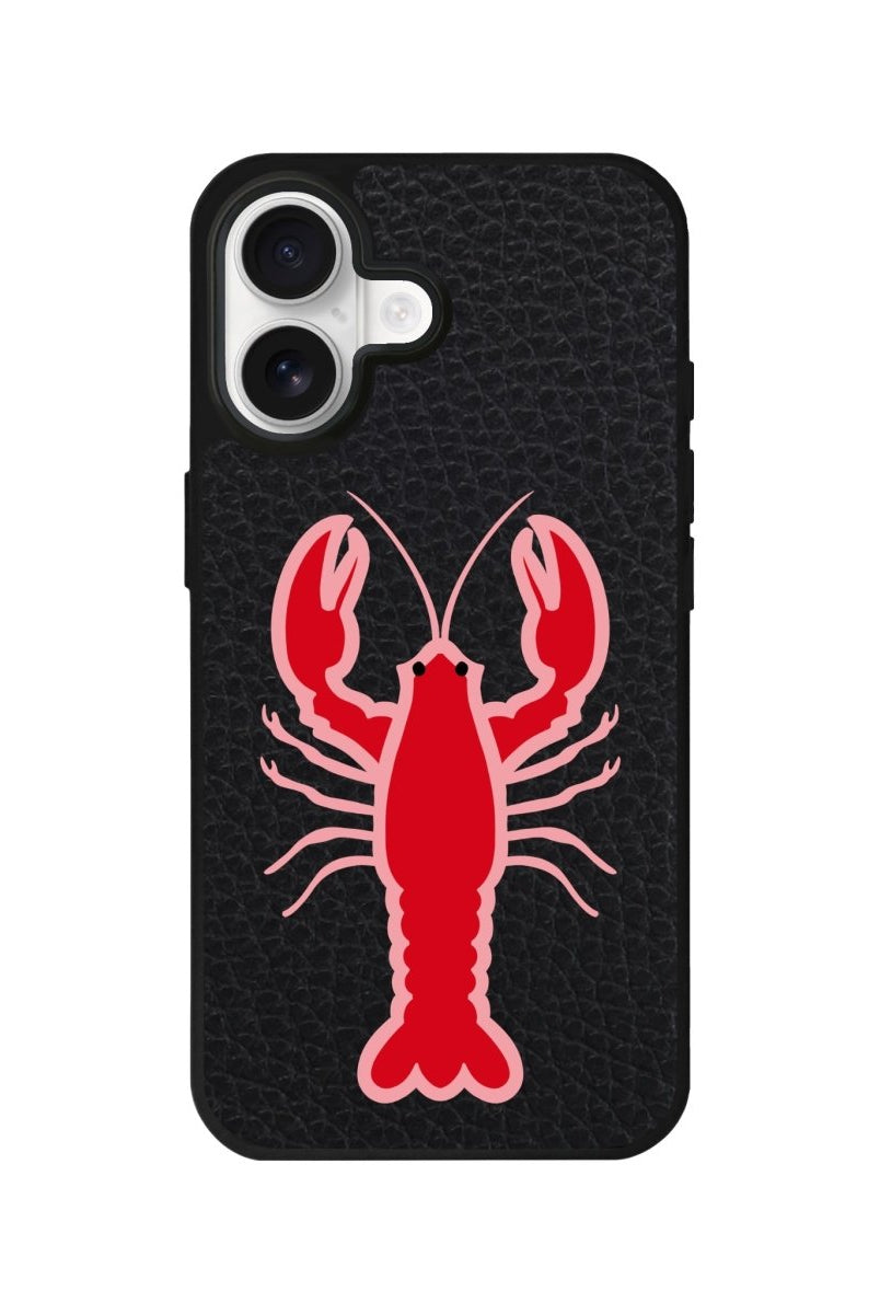 iPhone Lobster Leather Deri Telefon Kılıfı Siyah - Sumthincs