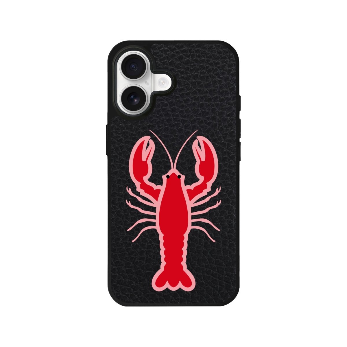 iPhone Lobster Leather Deri Telefon Kılıfı Siyah - Sumthincs