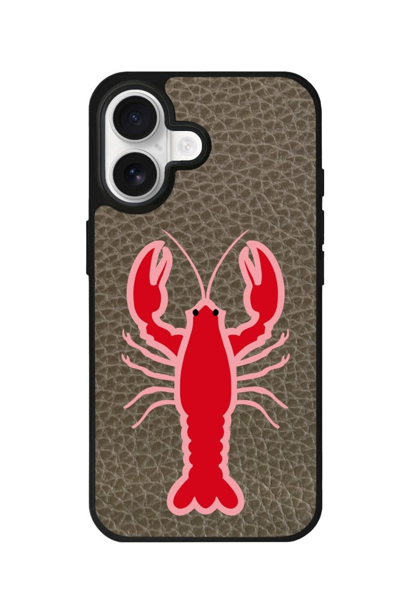 iPhone Lobster Leather Deri Telefon Kılıfı Haki - Sumthincs