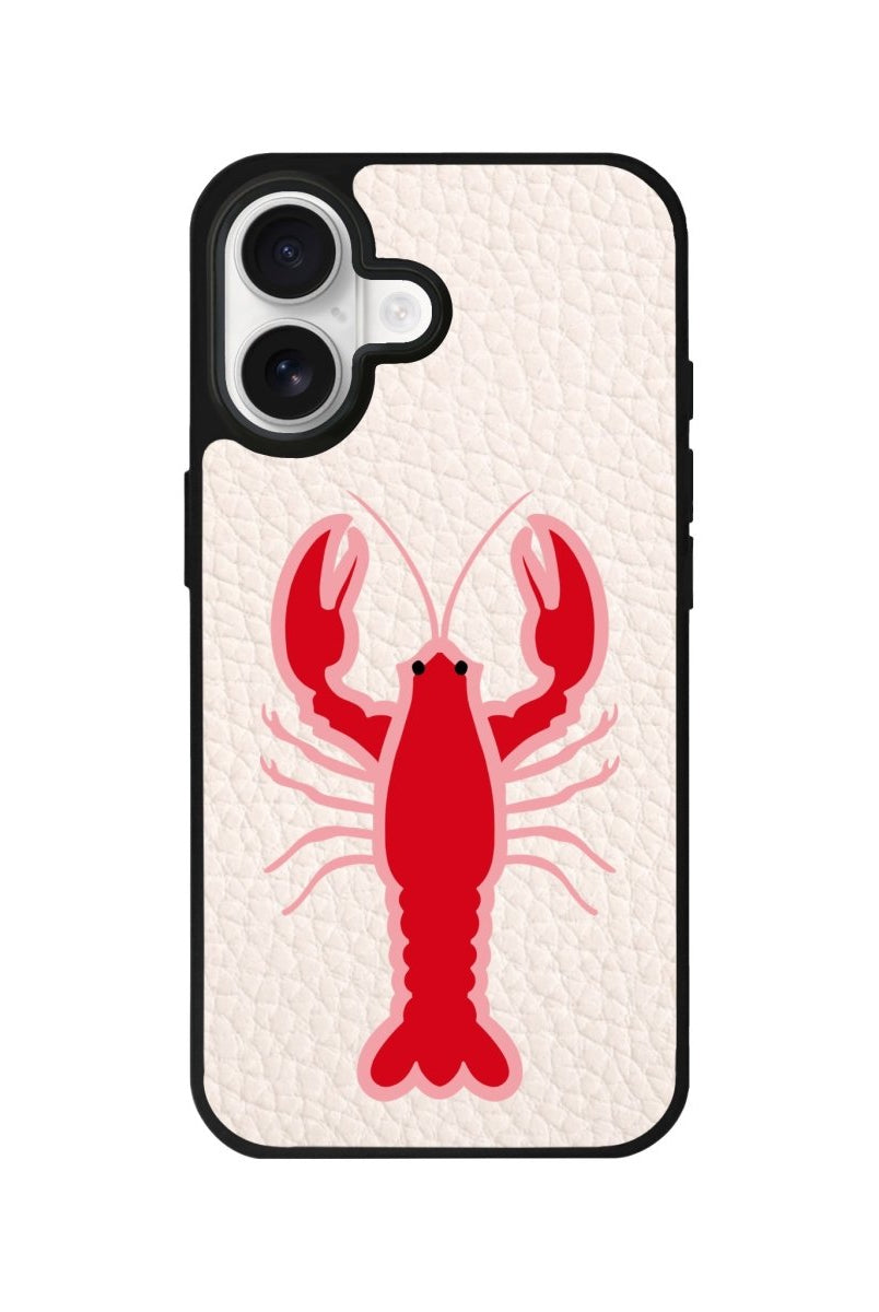iPhone Lobster Leather Deri Telefon Kılıfı Bej - Sumthincs