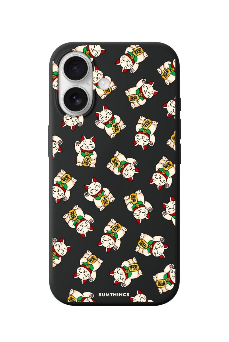 iPhone Maneki Neko Premium Telefon Kılıfı Siyah - Sumthincs