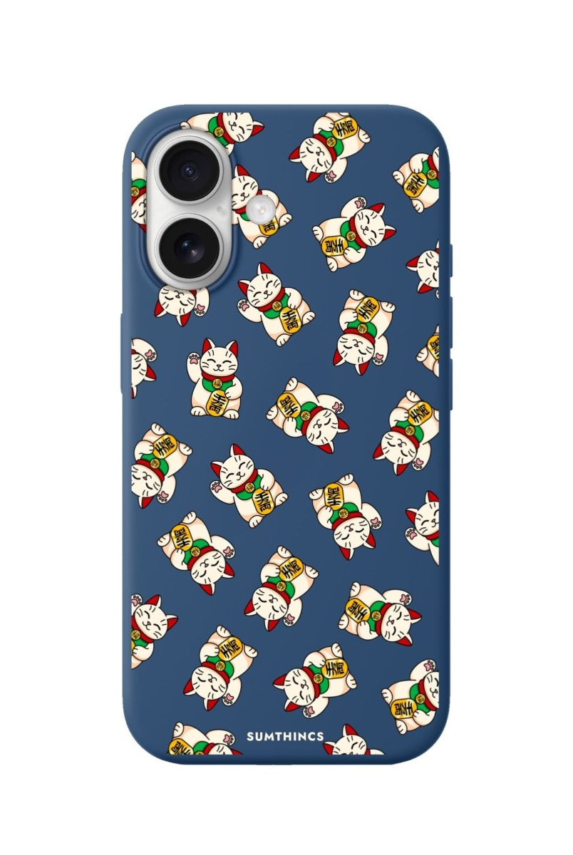 iPhone Maneki Neko Premium Telefon Kılıfı Pasifik Mavi - Sumthincs
