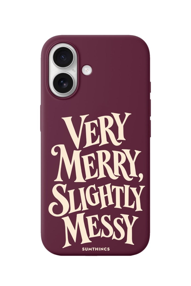 iPhone Messy Premium Telefon Kılıfı Bordo - Sumthincs