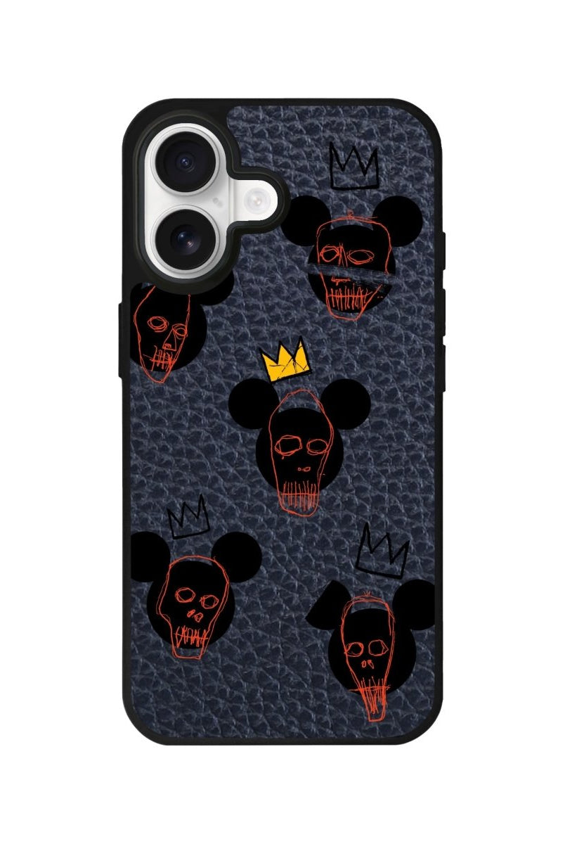 iPhone Mickeys Midnight Leather Deri Telefon Kılıfı Pasifik Mavi - Sumthincs