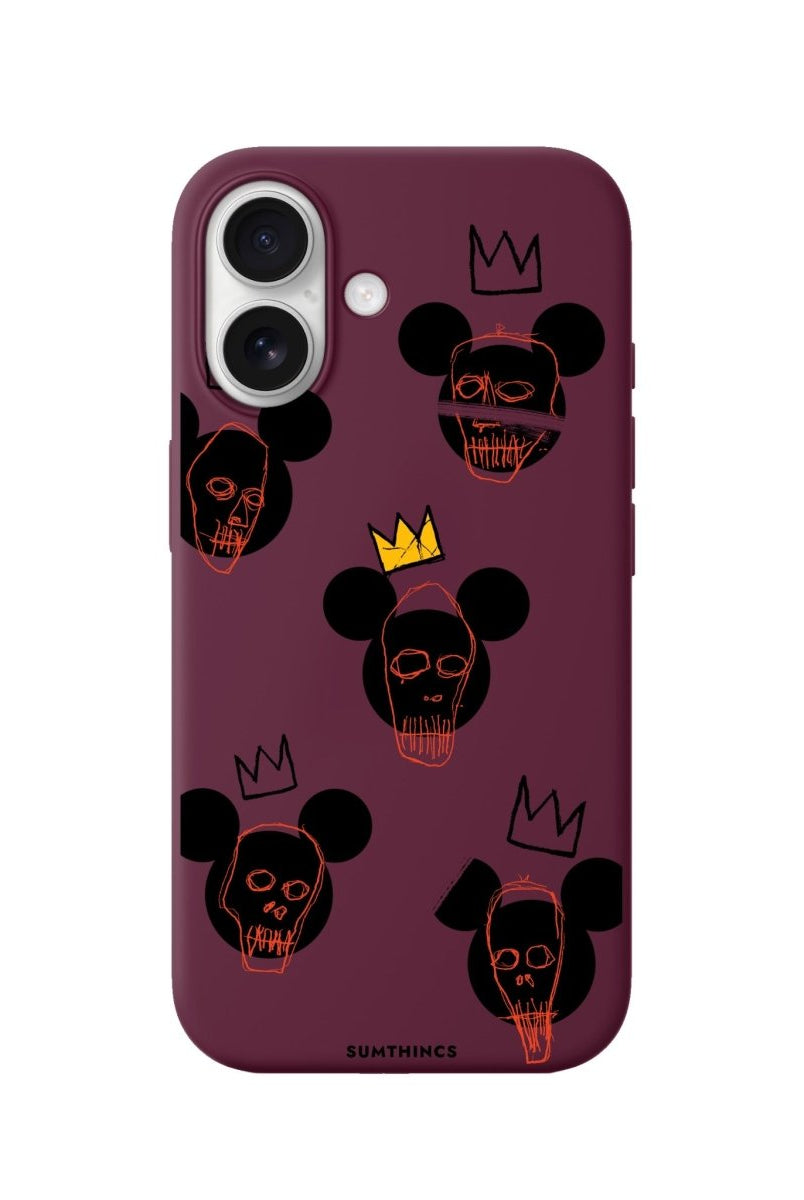 iPhone Mickeys Midnight Premium Telefon Kılıfı Bordo - Sumthincs