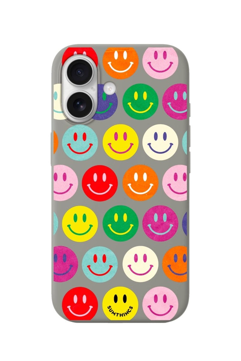 iPhone Miles Of Smiles Premium Telefon Kılıfı Gri - Sumthincs
