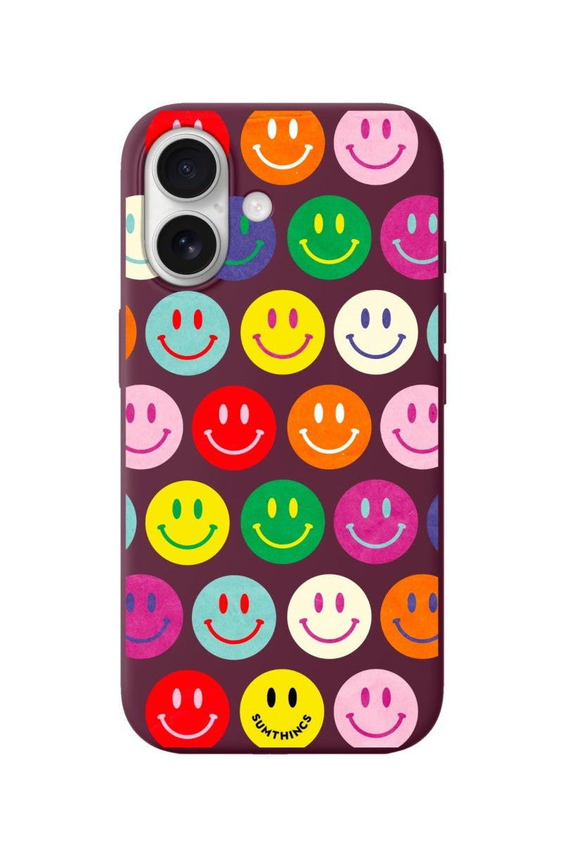 iPhone Miles Of Smiles Premium Telefon Kılıfı Bordo - Sumthincs