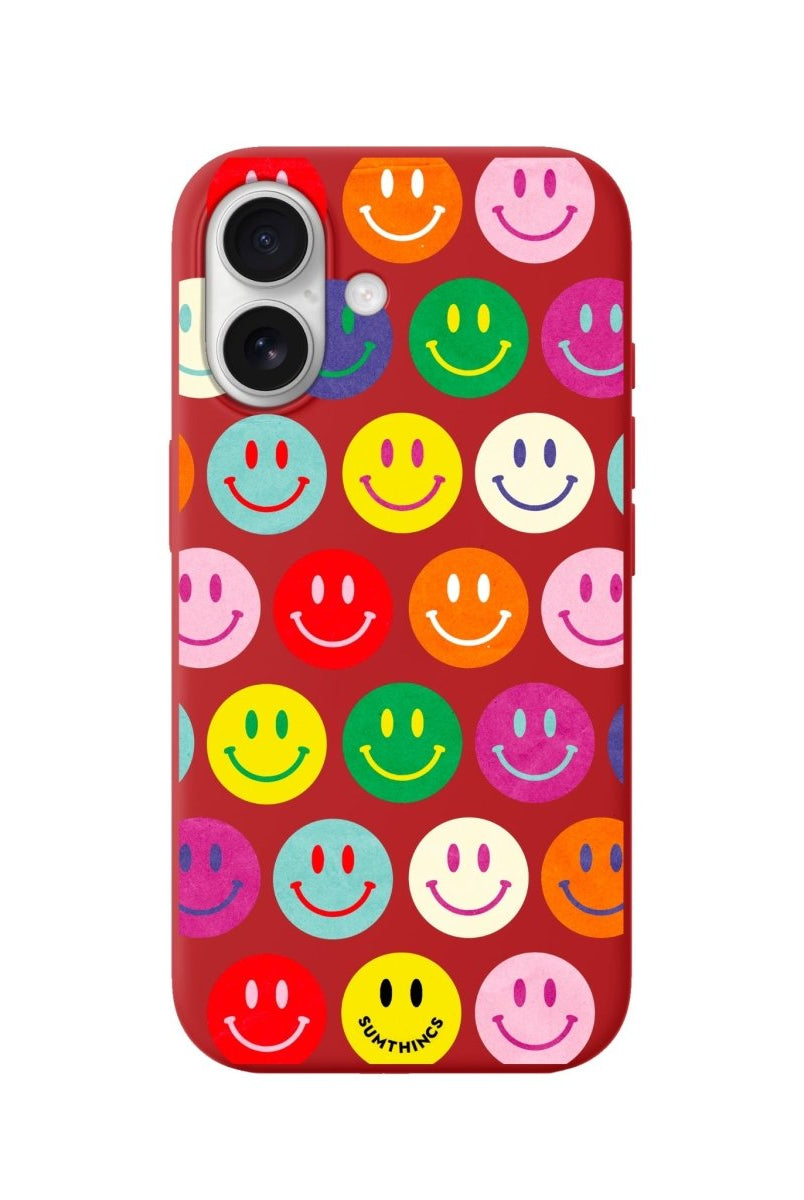 iPhone Miles Of Smiles Premium Telefon Kılıfı Kırmızı - Sumthincs