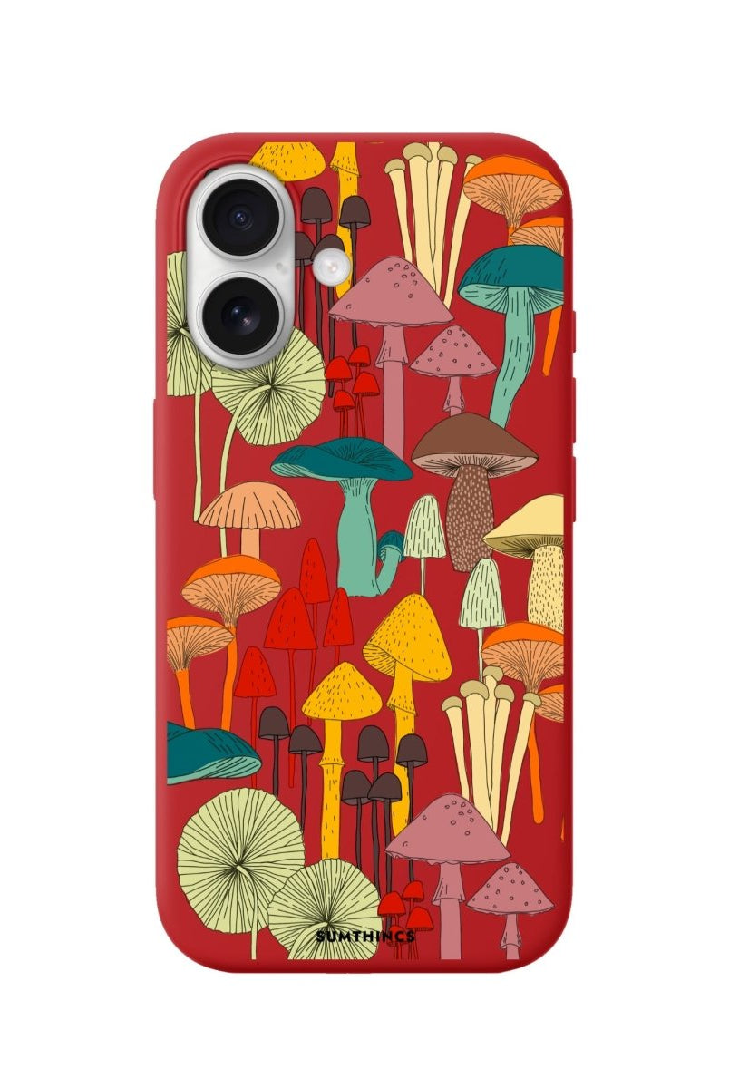 iPhone Mushrooms Premium Telefon Kılıfı Kırmızı - Sumthincs