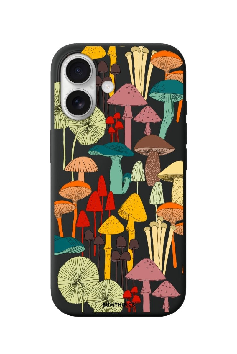 iPhone Mushrooms Premium Telefon Kılıfı Siyah - Sumthincs