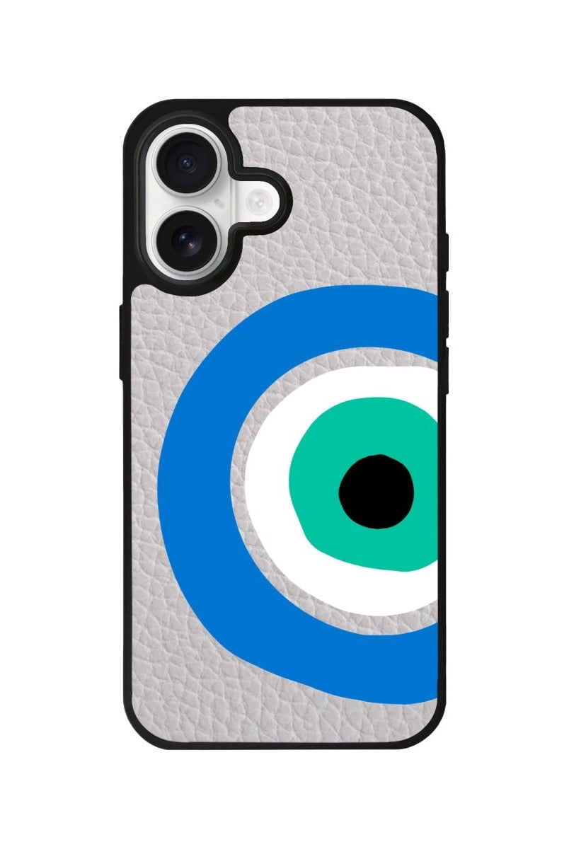 iPhone Ocean Eye Leather Deri Telefon Kılıfı Gri - Sumthincs