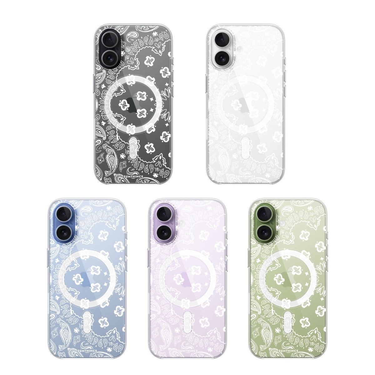 iPhone Paisley Clear Magsafe Telefon Kılıfı - Sumthincs