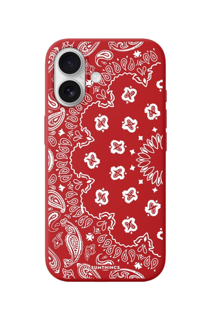 iPhone Paisley Premium Telefon Kılıfı Kırmızı - Sumthincs