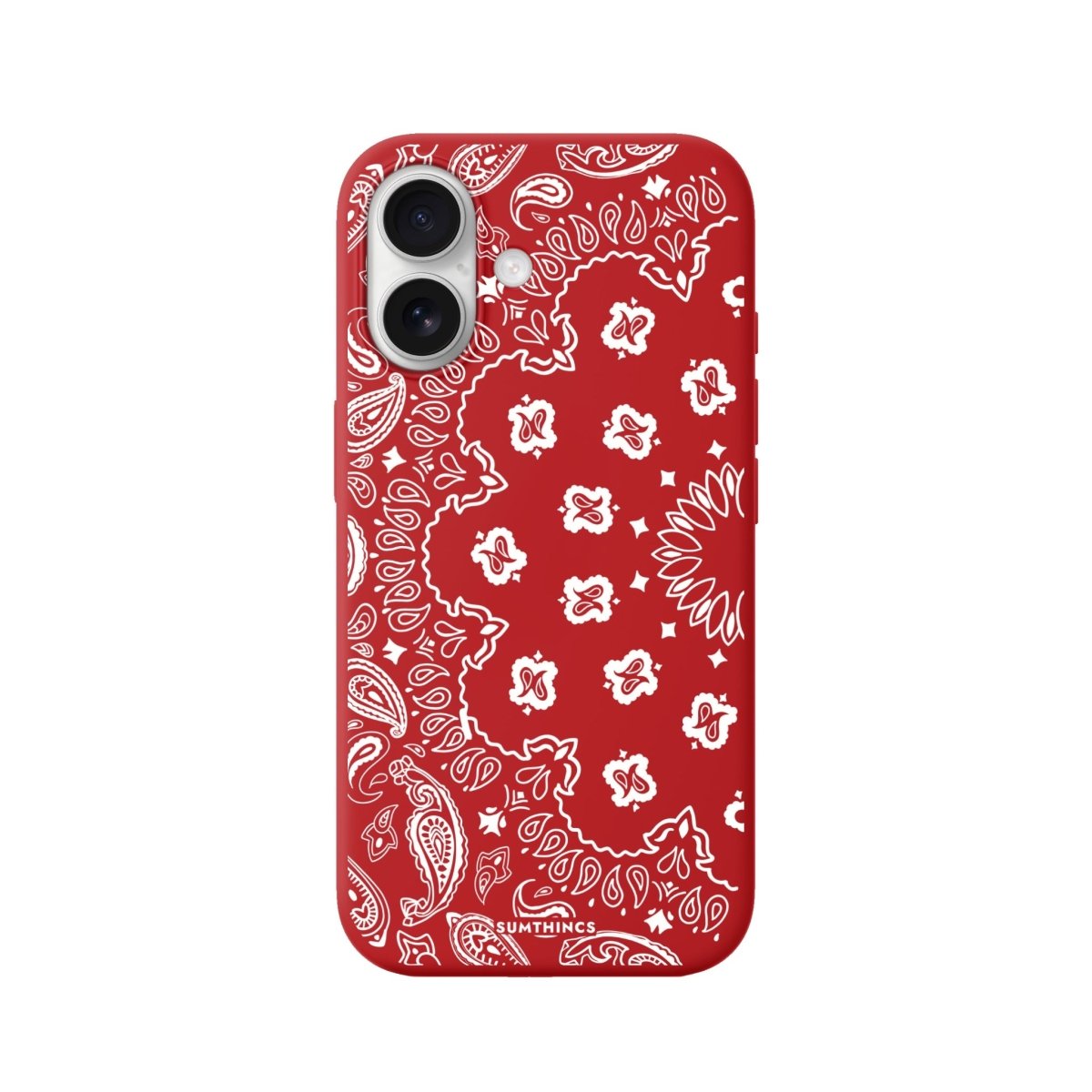 iPhone Paisley Premium Telefon Kılıfı Kırmızı - Sumthincs