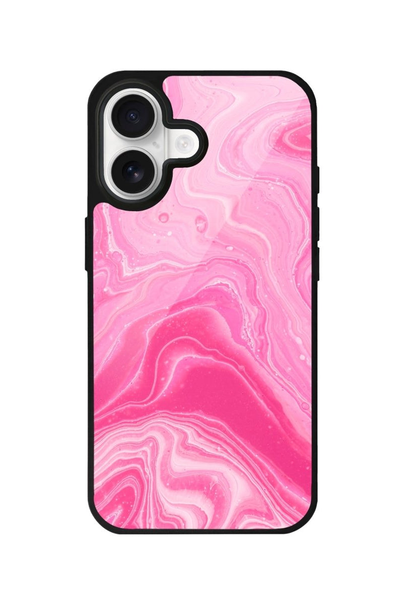 iPhone Pink Marble Glossy Telefon Kılıfı - Sumthincs