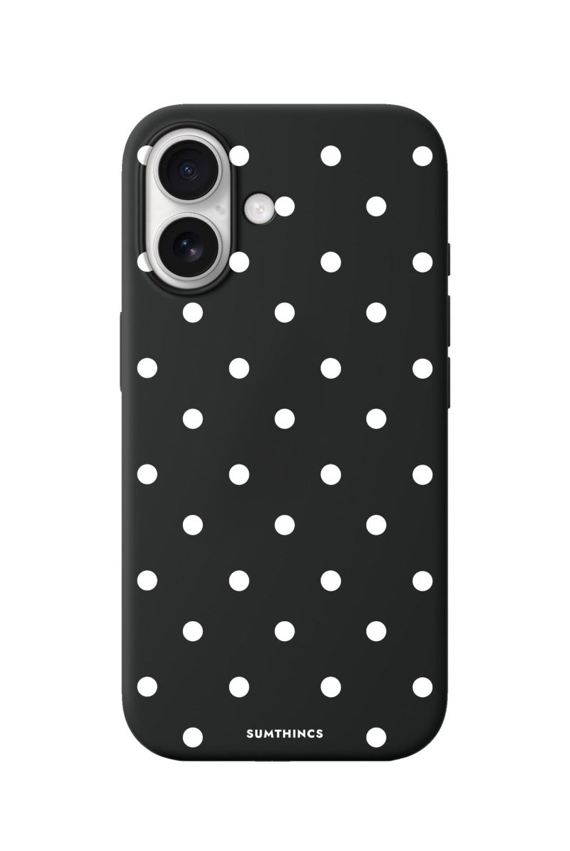 iPhone Polka Dots Premium Telefon Kılıfı Siyah - Sumthincs