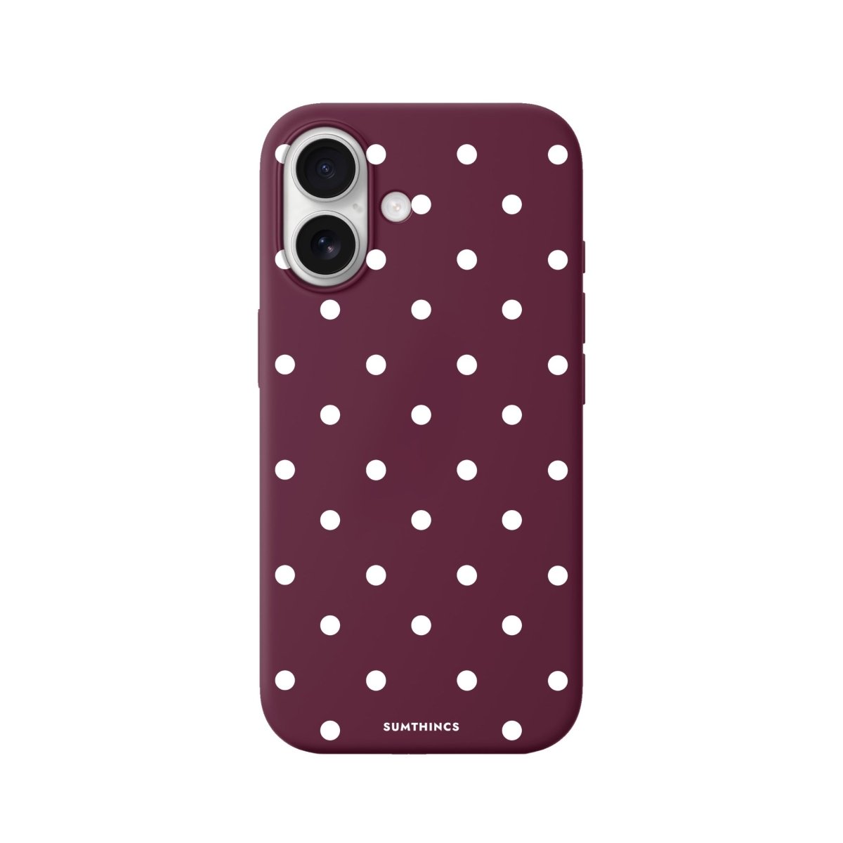 iPhone Polka Dots Premium Telefon Kılıfı Bordo - Sumthincs