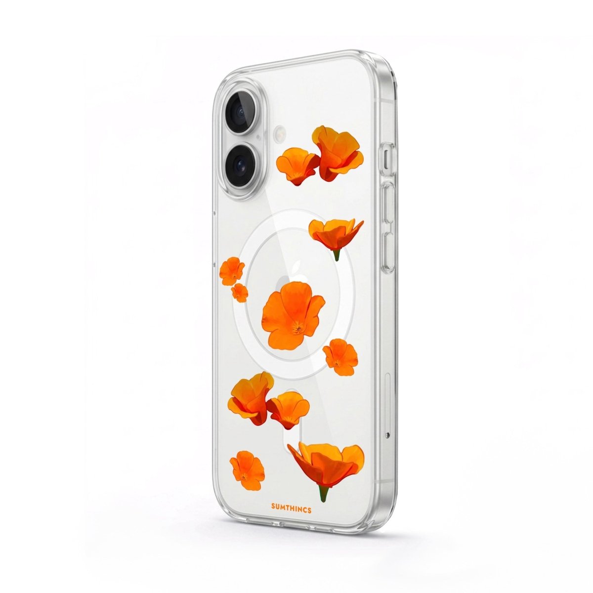 iPhone Poppies Clear Magsafe Telefon Kılıfı - Sumthincs