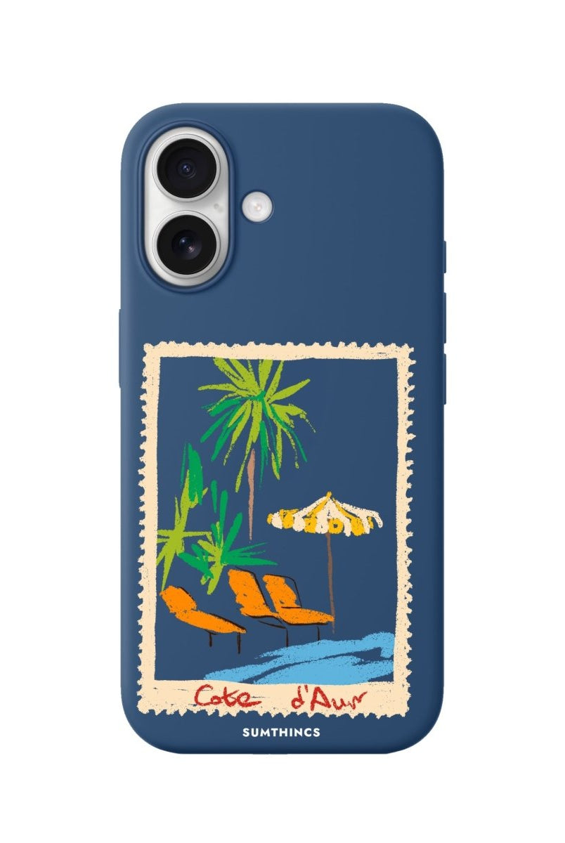 iPhone Postcard Premium Telefon Kılıfı Pasifik Mavi - Sumthincs