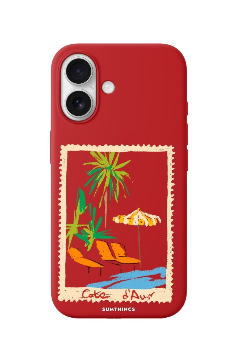 iPhone Postcard Premium Telefon Kılıfı Kırmızı - Sumthincs