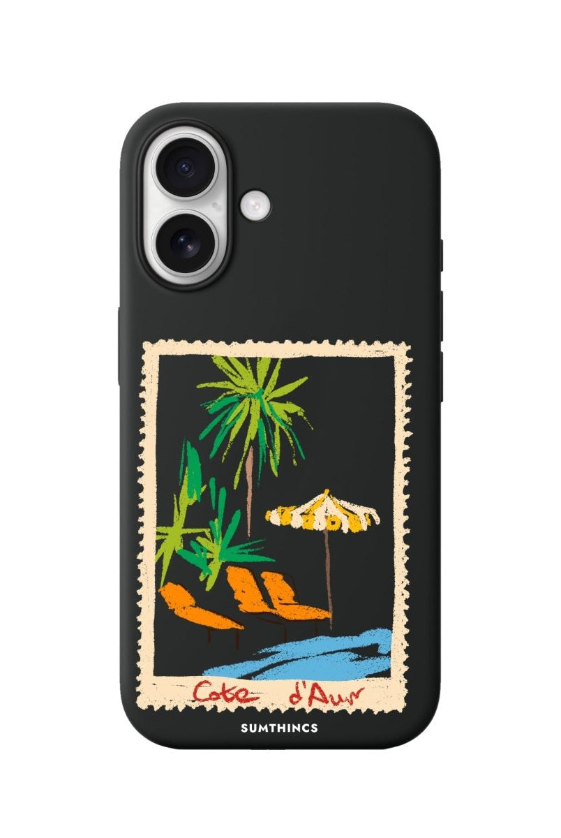 iPhone Postcard Premium Telefon Kılıfı Siyah - Sumthincs