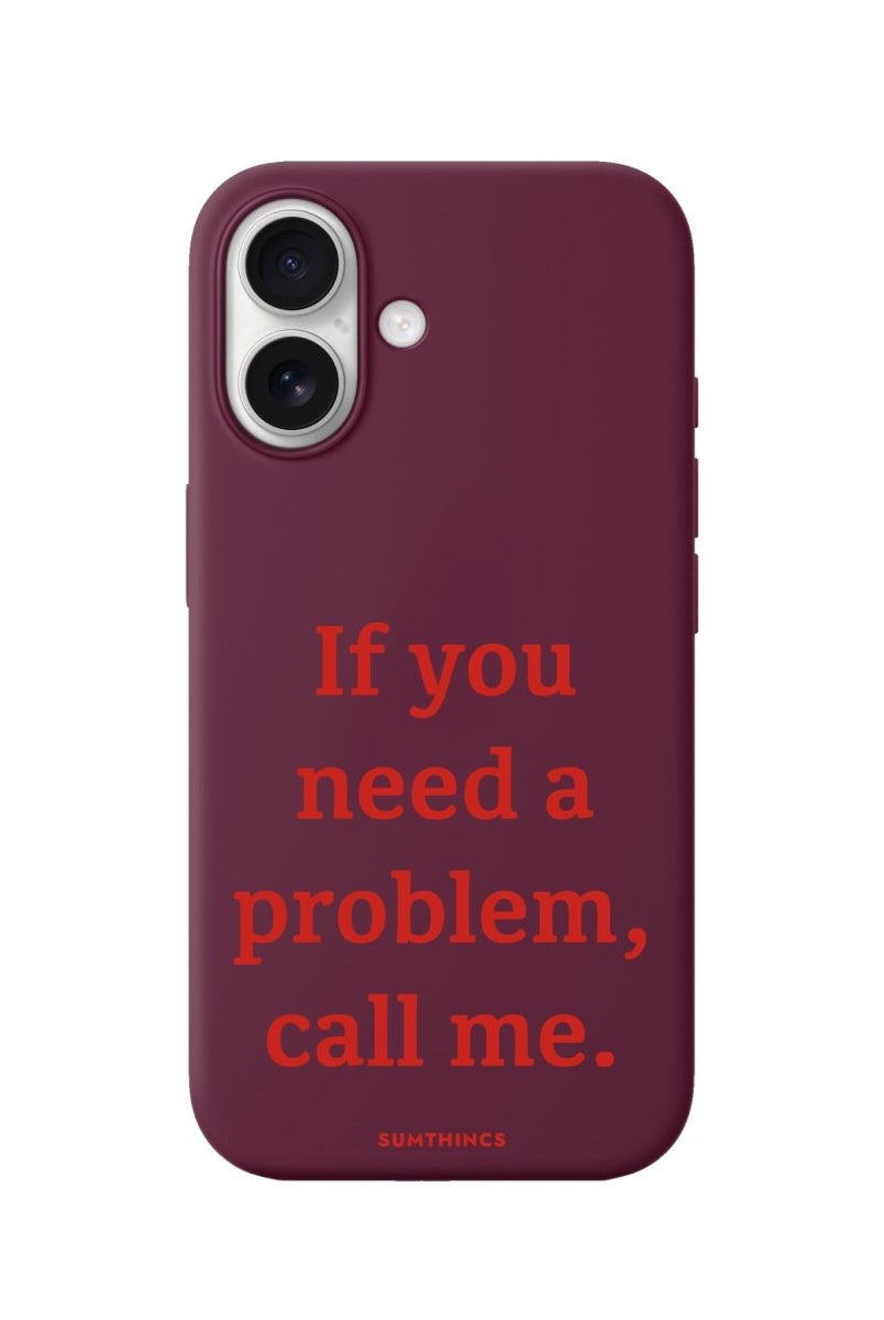 iPhone Problem Premium Telefon Kılıfı Bordo - Sumthincs