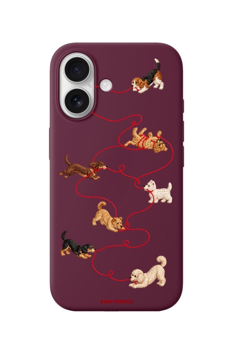 iPhone Puppy Premium Telefon Kılıfı Bordo - Sumthincs