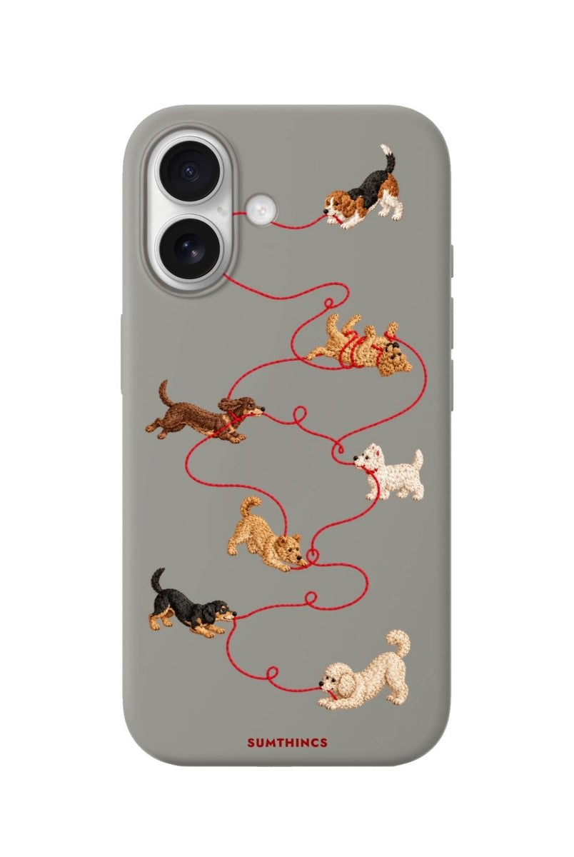 iPhone Puppy Premium Telefon Kılıfı Gri - Sumthincs