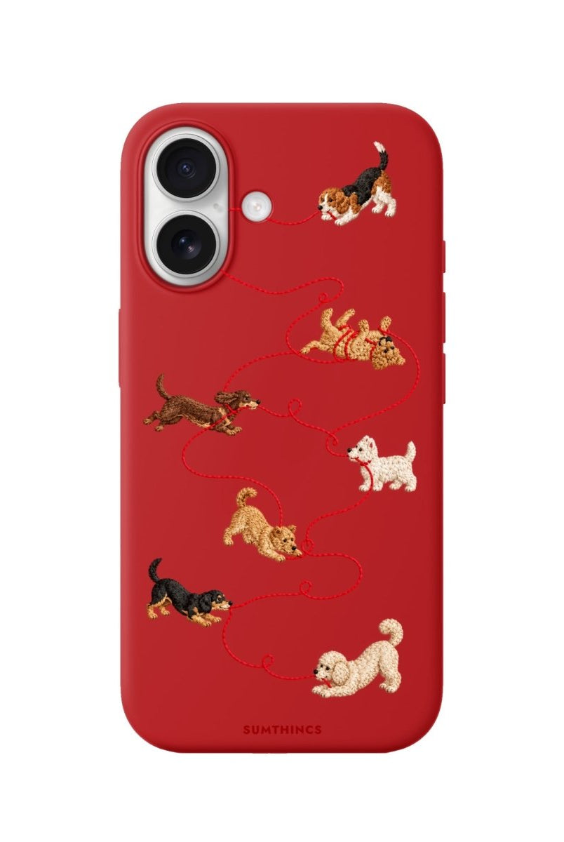 iPhone Puppy Premium Telefon Kılıfı Kırmızı - Sumthincs