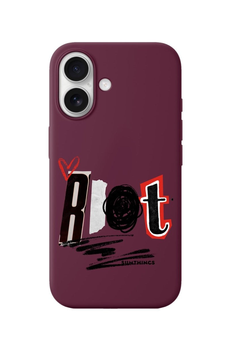 iPhone Rebel Premium Telefon Kılıfı Bordo - Sumthincs