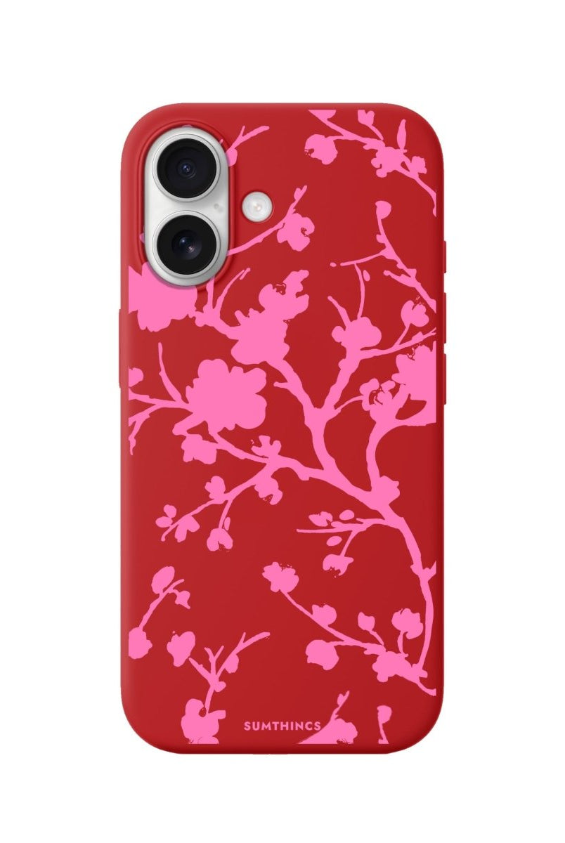 iPhone Sakura Premium Telefon Kılıfı Kırmızı - Sumthincs