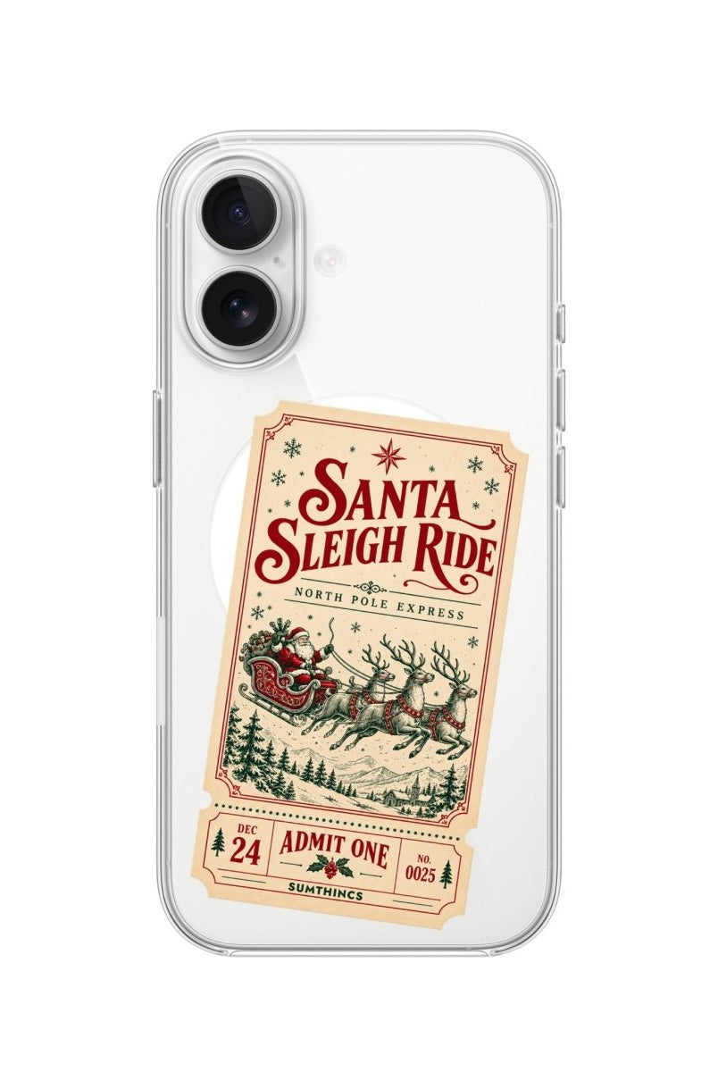 iPhone Santa Ride Clear Magsafe Telefon Kılıfı - Sumthincs