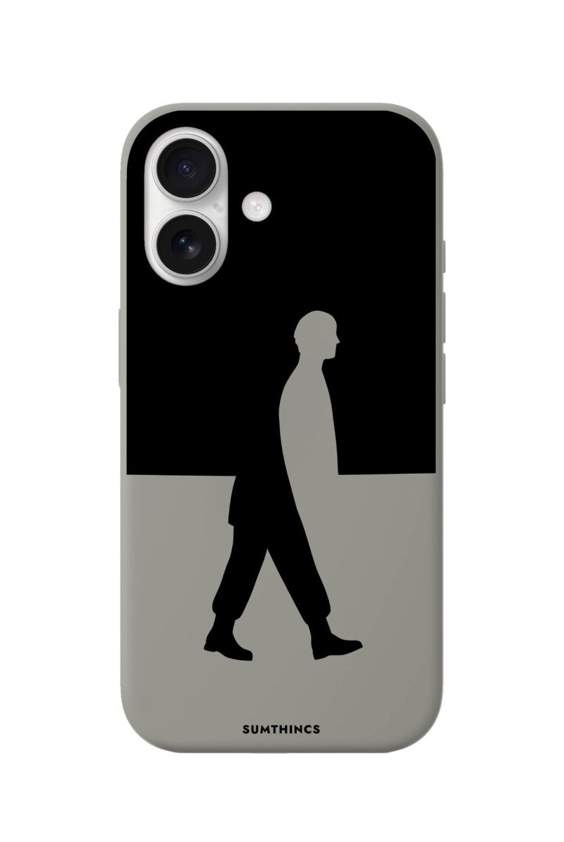 iPhone Silhouette Premium Telefon Kılıfı Gri - Sumthincs