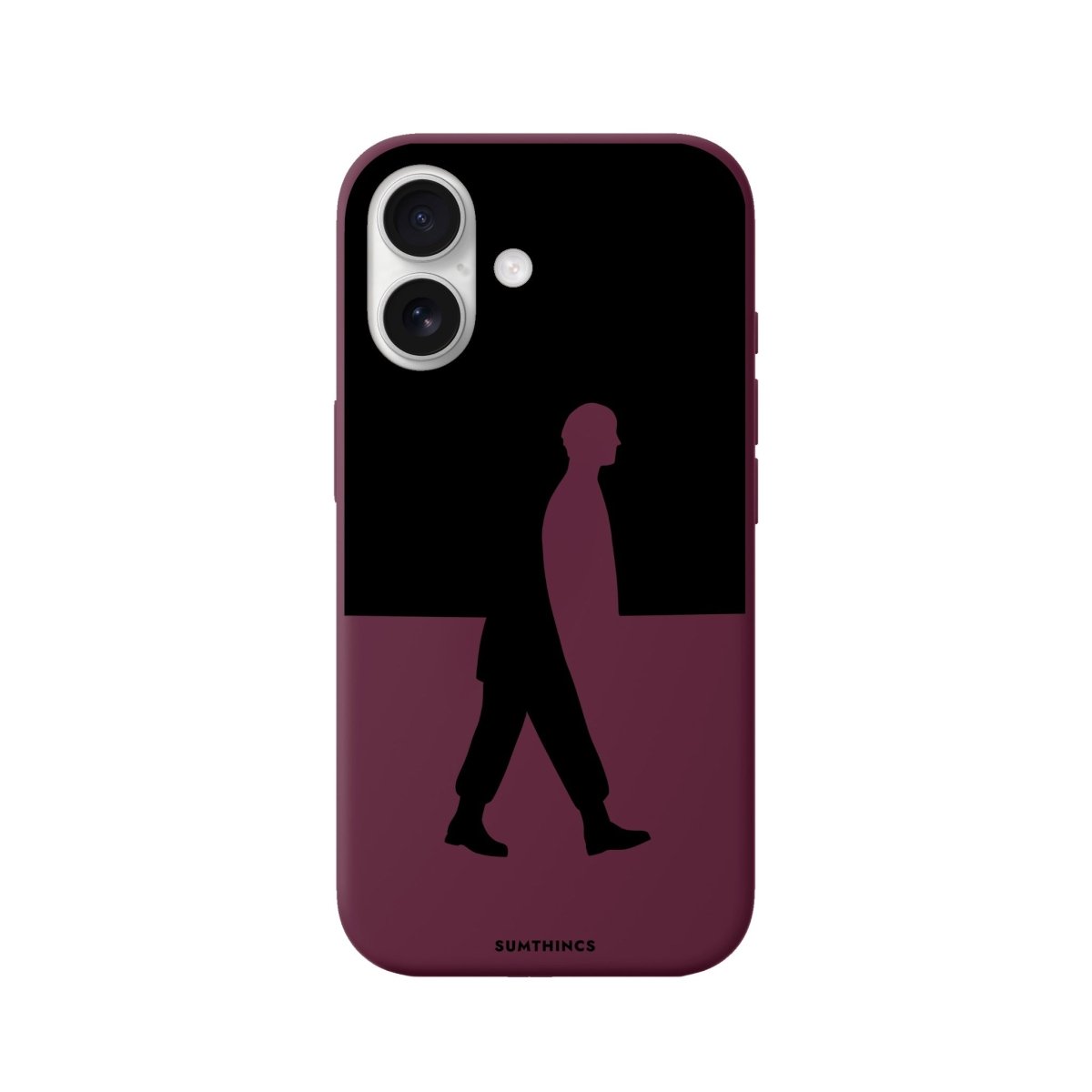 iPhone Silhouette Premium Telefon Kılıfı Bordo - Sumthincs