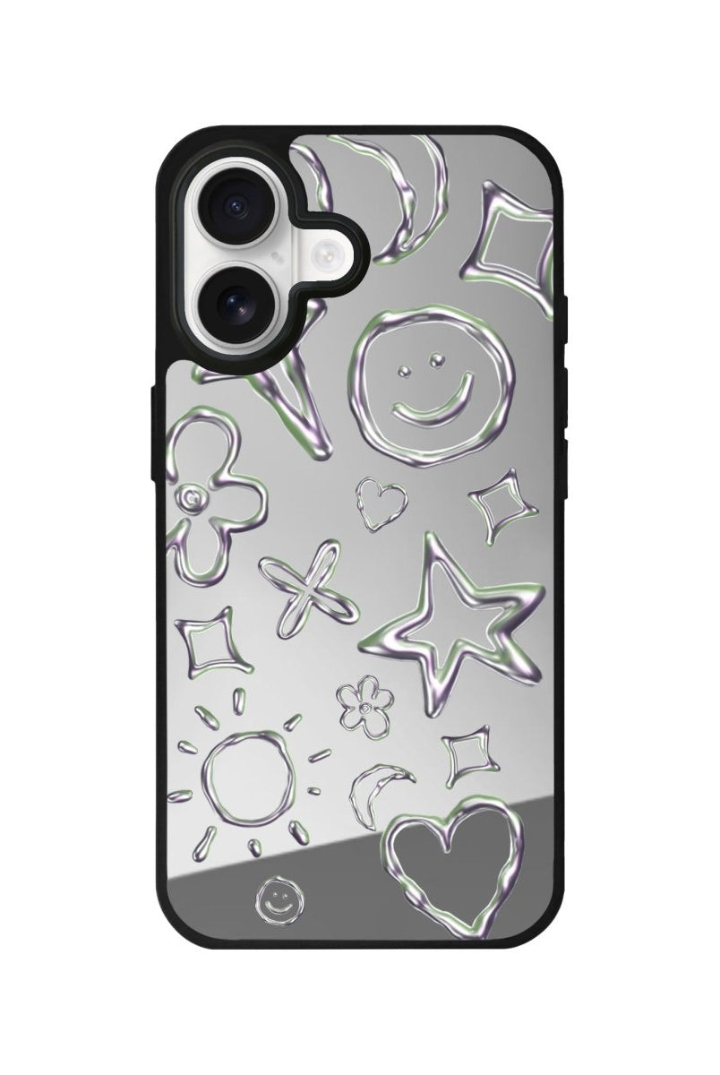 iPhone Silver Doodles Mirror Aynalı Telefon Kılıfı - Sumthincs