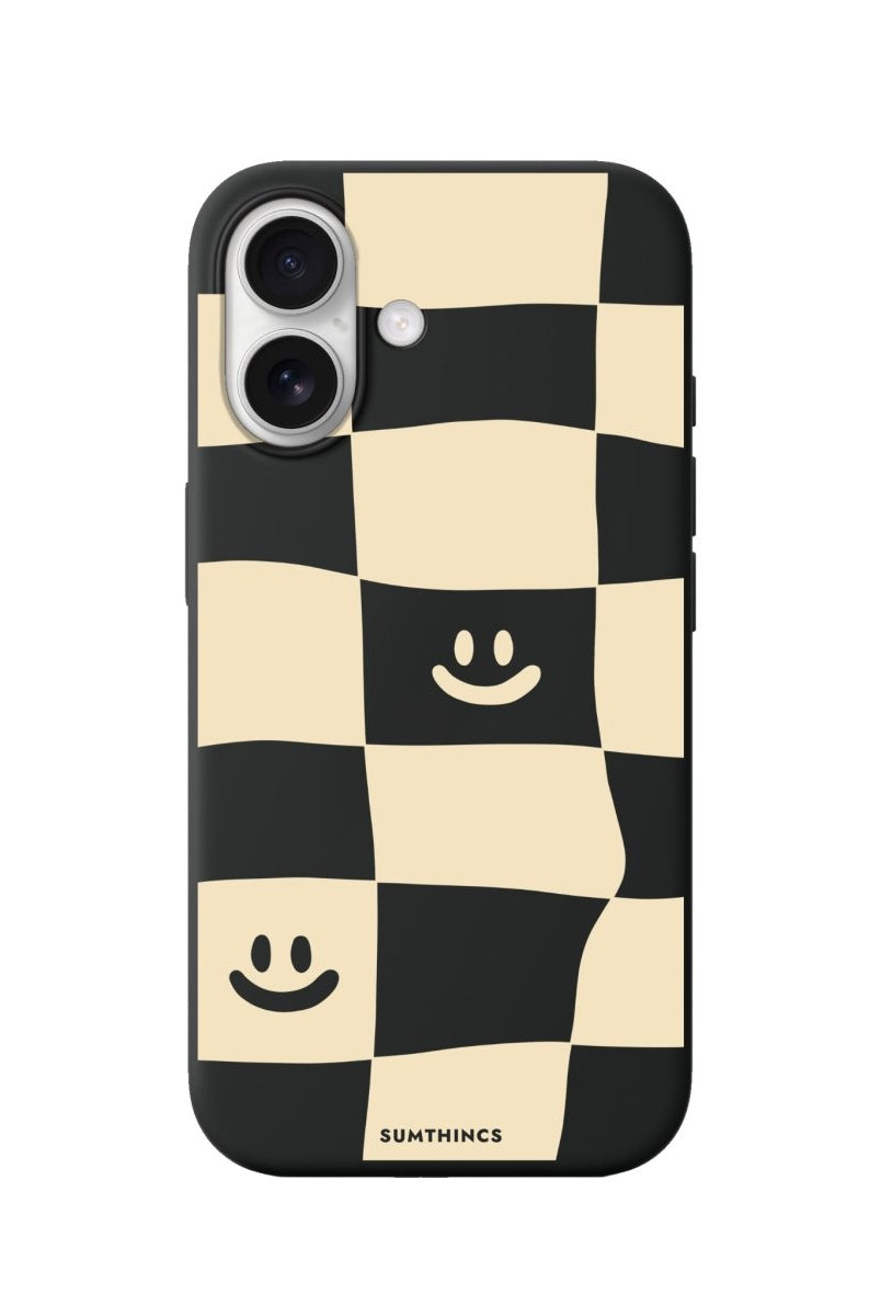 iPhone Smiling Check Premium Telefon Kılıfı Siyah - Sumthincs