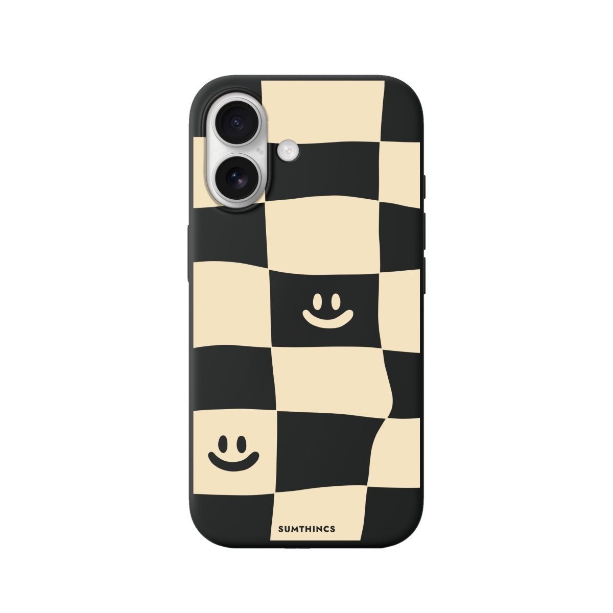 iPhone Smiling Check Premium Telefon Kılıfı Siyah - Sumthincs