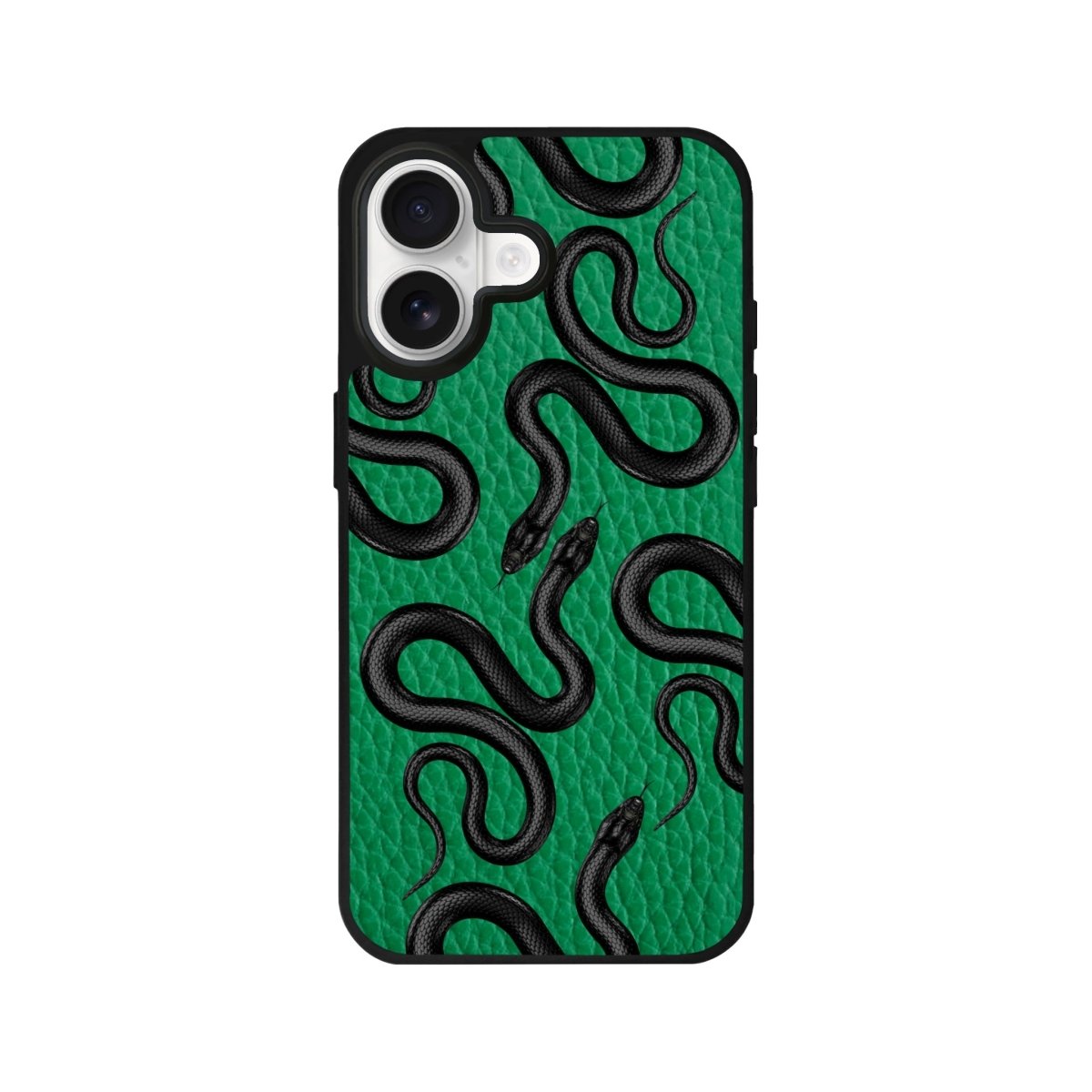 iPhone Snakes Leather Deri Telefon Kılıfı Yeşil - Sumthincs